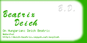 beatrix deich business card